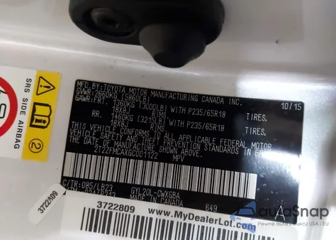 2016 Lexus Rx 450H from USA, damaged, VIN 2T2ZFMCAXGC001122